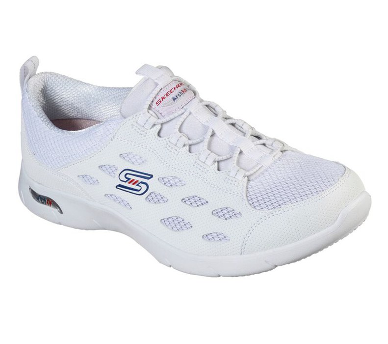 Skechers Dam Vita/Marinblå Sneakers - Arch Fit Refine - Sverige (CAFXP-4160)